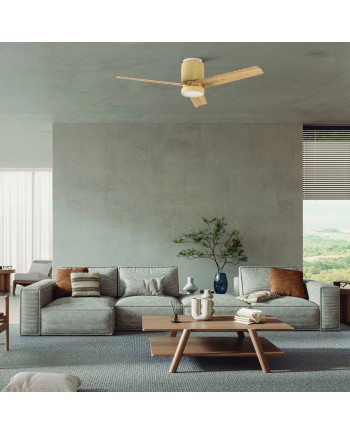 CERAMICA M * PLAFÓN / VENTILADOR  - CERÁMICA BEIGE + MADERA